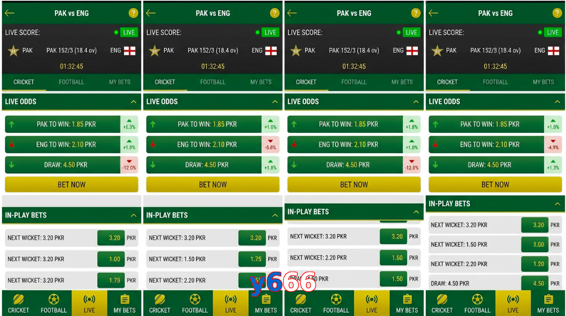 Game list for Y666 bet section